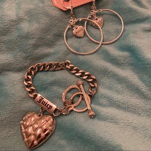 Juicy couture bracelet and earring set